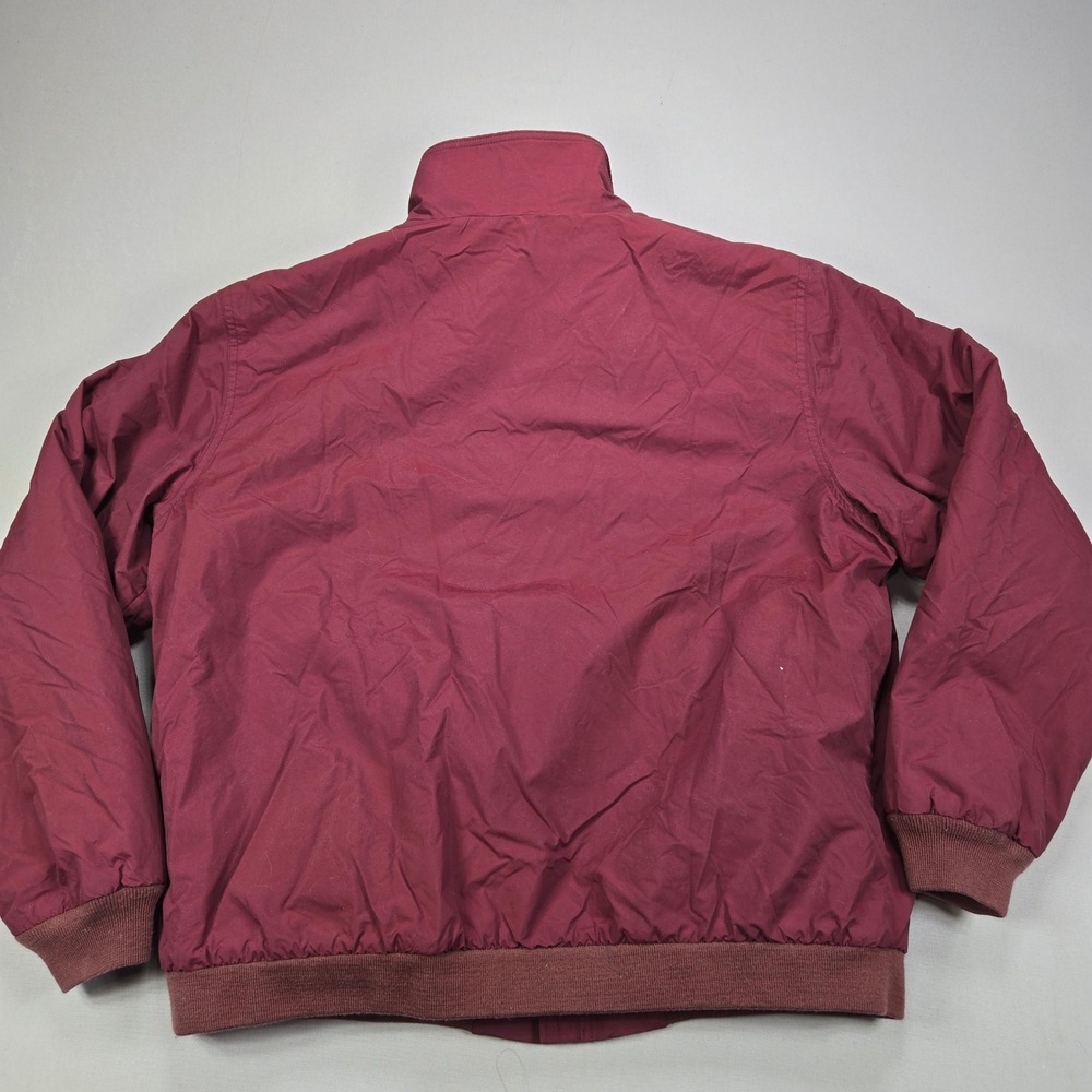 LL Bean Red Fleece Lined Bomber Jacket Mens XL Regular Insulated Thinsulate - Picture 2 of 11
